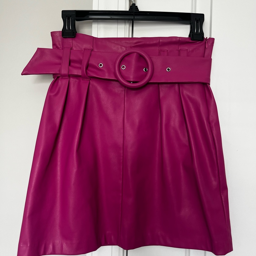 Zara Pink Belted Women's Skirt